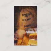 ダイム、ドルおよび金ゴールド 名刺 (裏面)