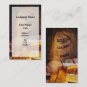 ダイム、ドルおよび金ゴールド 名刺 (正面/裏面)