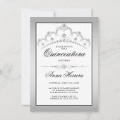 ダイモダンヤモンドティアラ白黒キンセアニェラ 招待状 (正面)