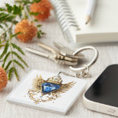 ダイモンドカラス翼 キーホルダー (正面右)