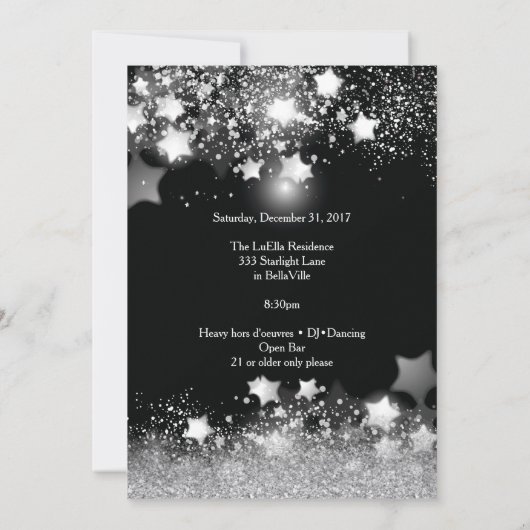 ダイヤきらきら光るモンド大晦日パーティー 招待状 (裏面)