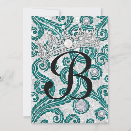 ダイヤきらきら光るモンド真珠パーティの招待状 招待状 (裏面)