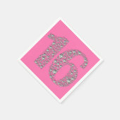 ダイヤきらきら光るモンド16 16誕生日ANY COLOR スタンダードカクテルナプキン (角)