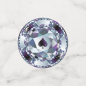 ダイヤきらめくモンド型カジノチップスペードテーブル紙吹雪 コンフェッティ (スモール正面)