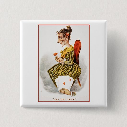 ダイヤのクイーン 缶バッジ (正面)