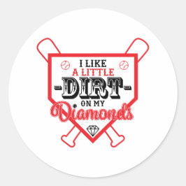 ダイヤの野球選手のダイヤの汚れが好き ラウンドシール