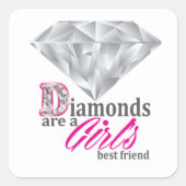 ダイヤは女の子の友最高のだ スクエアシール (正面)
