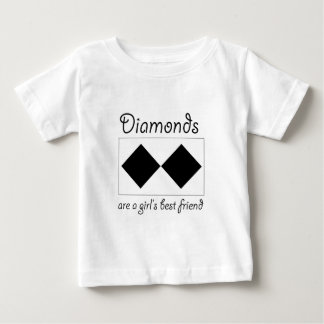 ダイヤは女の子の友最高の達だ ベビーTシャツ