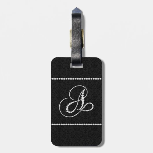 ダイヤエレガントモンドきらめくモノグラム ラゲッジタグ (裏面縦)