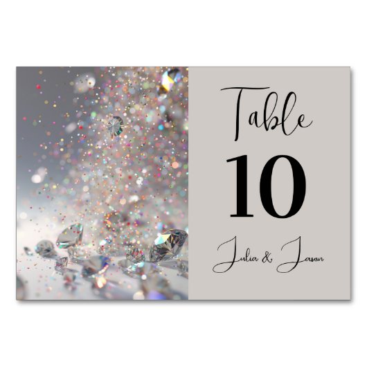 ダイヤエレガントモンドとグリッター テーブルナンバー (正面)