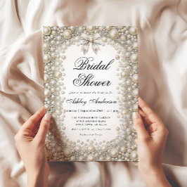 ダイヤエレガントモンドとパールブライダルシャワー 招待状