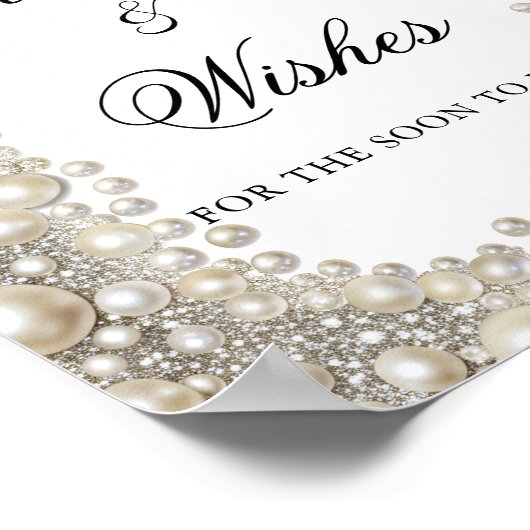 ダイヤエレガントモンドと真珠のアドバイスと願い ポスター (角)