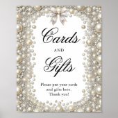 ダイヤエレガントモンドと真珠の弓カードとギフト ポスター (正面)