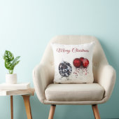 ダイヤエレガントモンドと赤クリスマスオーナメント クッション (椅子)