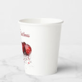 ダイヤエレガントモンドと赤クリスマスオーナメント 紙コップ (左)