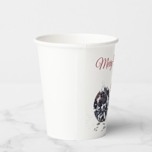 ダイヤエレガントモンドと赤クリスマスオーナメント 紙コップ (右)