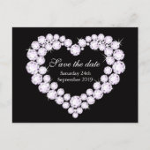 ダイヤエレガントモンドハートは日付を白黒で保存 案内ポストカード (正面)