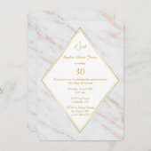 ダイヤエレガントモンドバラ金ゴールドマーブルバースデーパーティー 招待状 (正面/裏面)