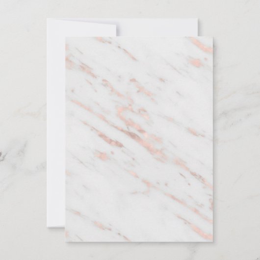 ダイヤエレガントモンドバラ金ゴールド大理石ベビーシャワー 招待状 (裏面)