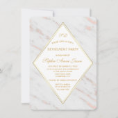 ダイヤエレガントモンドバラ金ゴールド大理石退職パーティー 招待状 (正面)
