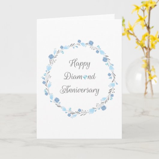 ダイヤエレガントモンドフローラ記念日60年カード カード (黄色い花)