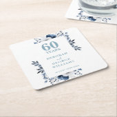 ダイヤエレガントモンドフローラ60結婚周年 スクエアペーパーコースター (アングル)