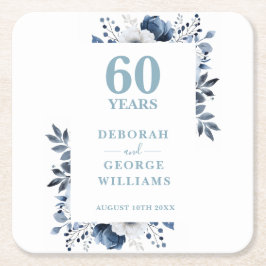 ダイヤエレガントモンドフローラ60結婚周年 スクエアペーパーコースター