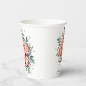 ダイヤエレガントモンド付きピーチ結婚ブーケ 紙コップ (右)