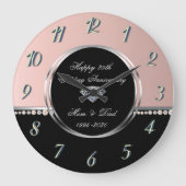 ダイヤエレガントモンド25結婚周年 ラージ壁時計 (正面)