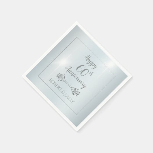 ダイヤエレガントモンド60結婚周年記念パーティー スタンダードカクテルナプキン (角)