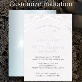 ダイヤエレガントモンド60結婚周年記念パーティー 箔招待状