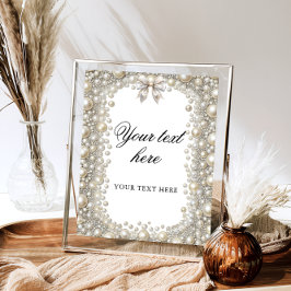 ダイヤエレガントモンド・パールブライダルシャワーカスタム ポスター