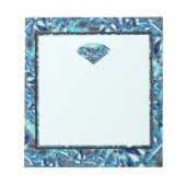 ダイヤカスタマイズンの記念日をテーマにした贈り物、パーティー ノートパッド (正面)