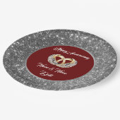 ダイヤカスタマイズンズのリングや輪シルバー記念日 ペーパープレート (アングル)