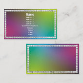 ダイヤカラフルズ 名刺 (正面/裏面)