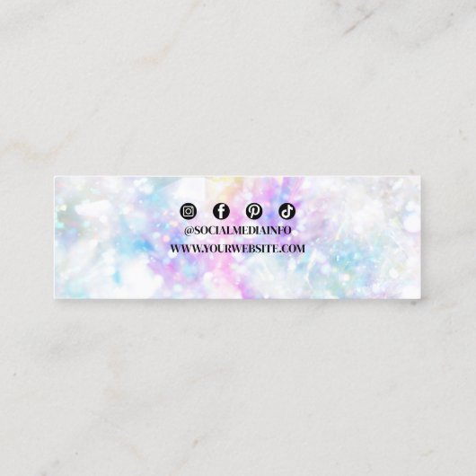 ダイヤカラフルムイヤリングジュエリー表示ホルダー スキニー名刺 (裏面)