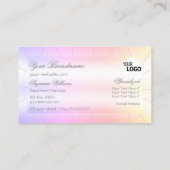 ダイヤカラフルモンドとロゴ数々のカラーのパステル 名刺 (裏面)