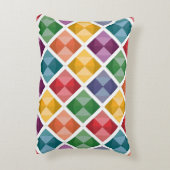 ダイヤカラフルモンド模様トートバッグジオメ鮮やかター アクセントクッション (裏面(縦))