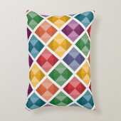 ダイヤカラフルモンド模様トートバッグジオメ鮮やかター アクセントクッション (正面(垂直))