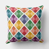 ダイヤカラフルモンド模様トートバッグジオメ鮮やかター クッション (裏面)