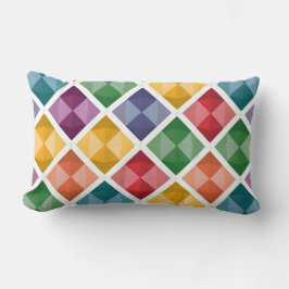 ダイヤカラフルモンド模様トートバッグジオメ鮮やかター ランバークッション