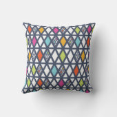 ダイヤカラフルモンド模様 クッション (裏面)