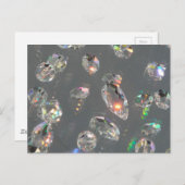 ダイヤガーリーモンド宝石パターン ポストカード (正面/裏面)