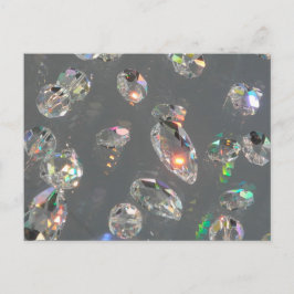 ダイヤガーリーモンド宝石パターン ポストカード