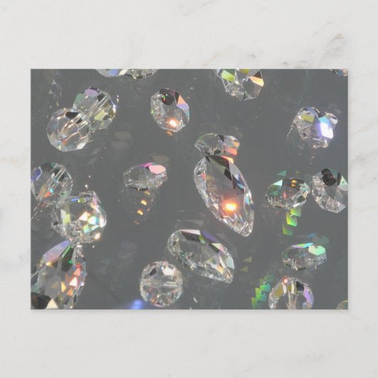 ダイヤガーリーモンド宝石パターン ポストカード (正面)
