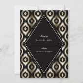 ダイヤスタイリッシュモンドイカットパターンバチェロレッテ 招待状 (裏面)