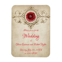 ダイヤパーソナライズされたムリングとレッドローズ