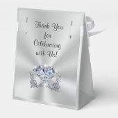 ダイヤパーソナライズされたモンドのお気に入りボックス、お名前、日付 フェイバーボックス (裏面サイド)