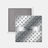 ダイヤパーソナライズされたモンドプレート鋼 マグネット (正面/裏面)