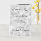 ダイヤパーソナライズされたモンド記念日グリーティングカード カード (黄色い花)